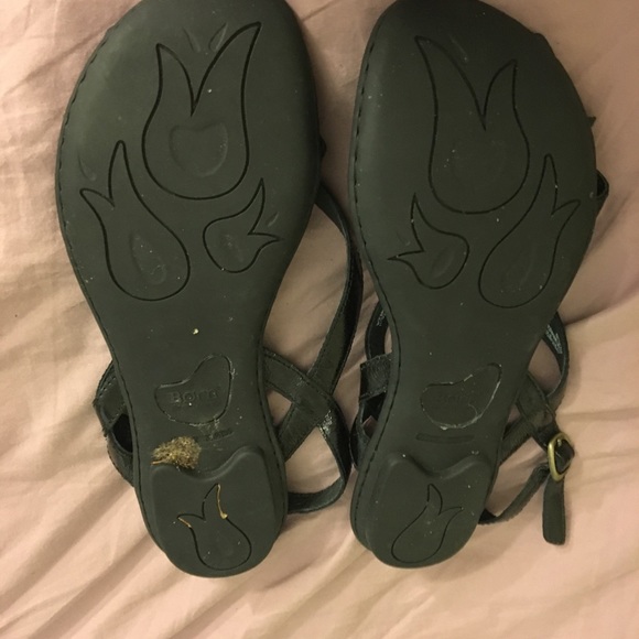 GUC Born black leather sandals with flower detail - Picture 3 of 3